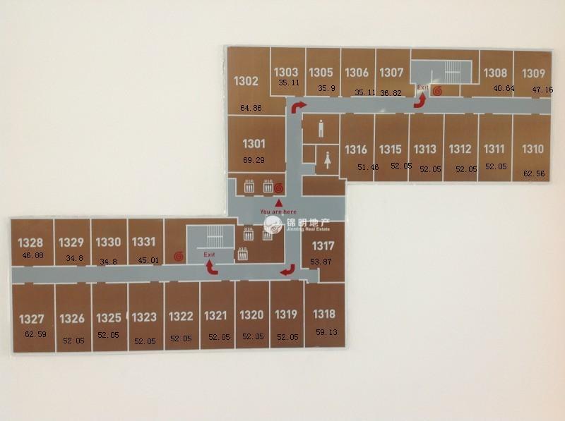 四川北路海泰时代大厦178平米写字楼出租